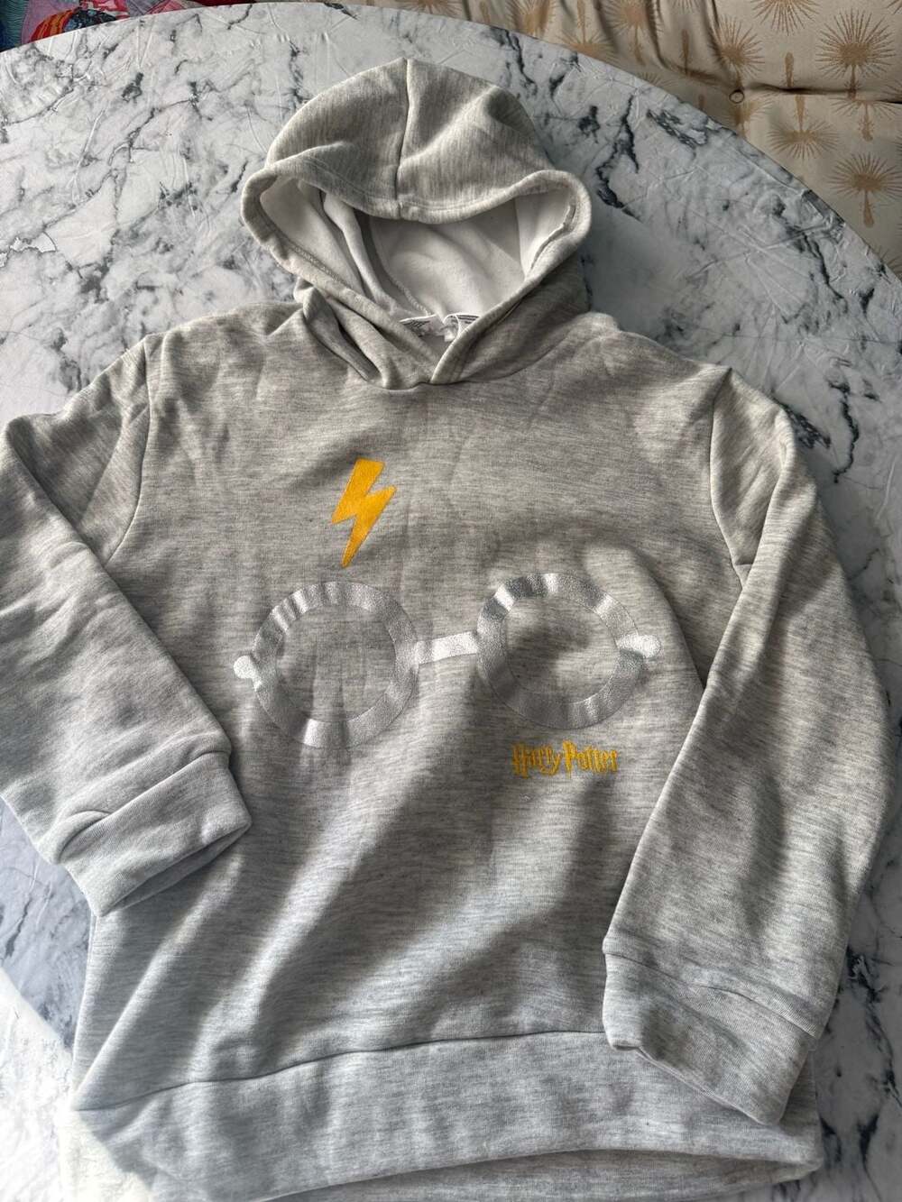 Harry Potter Gray Graphic Fleece Pullover Hoodie